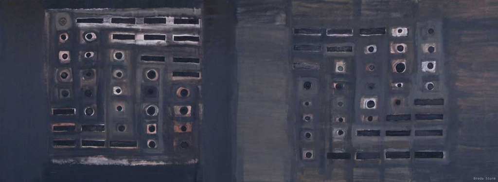 12_Zvok zapis slika_Zacetek in nov zacetek_mesana tehnika (560 x 215 cm)_Breda Sturm